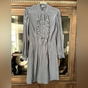 NWT CREMIEUX DRESS SIZE 4 pacific Blue button down